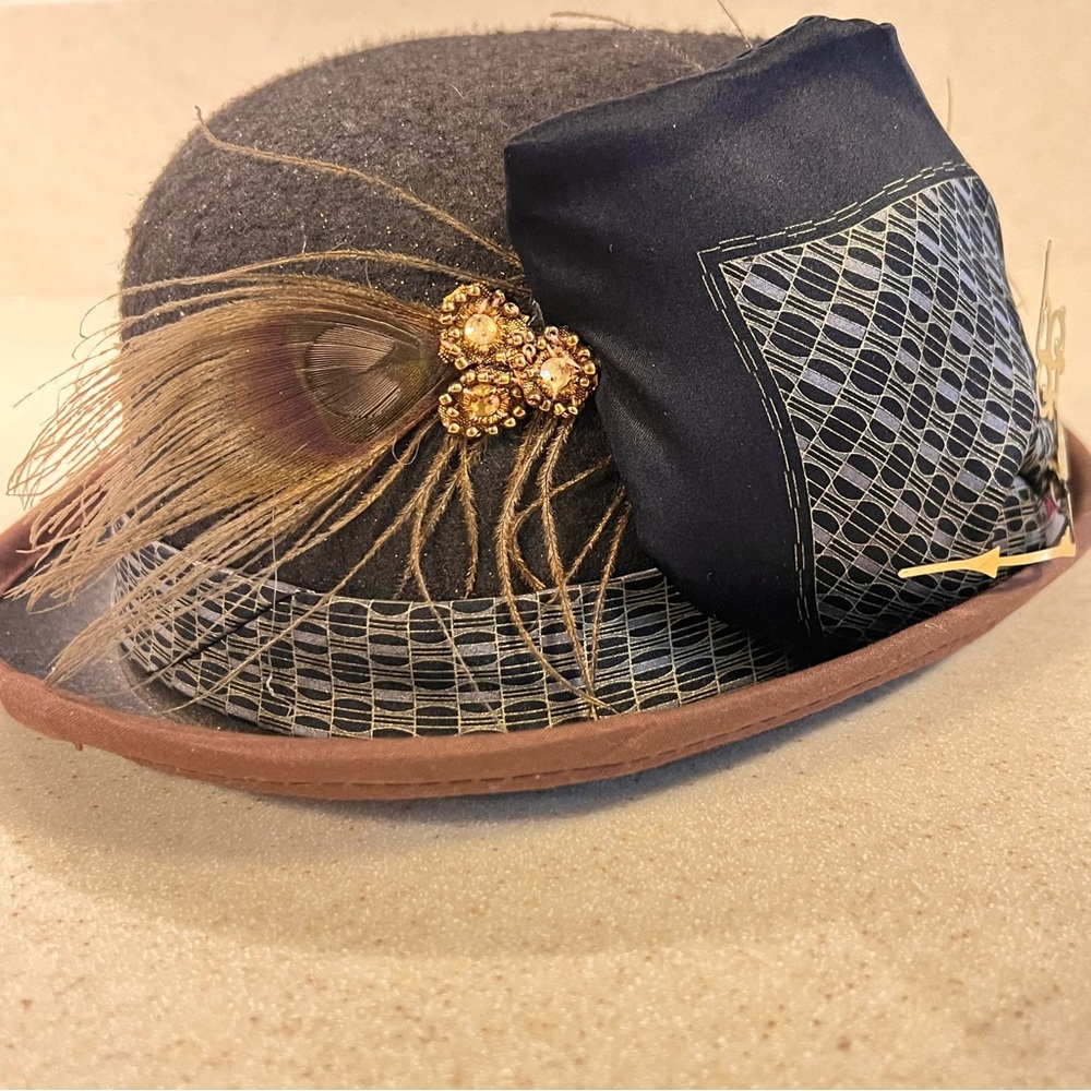 Elsie Massey Vintage Steampunk Victorian Derby Bowler Hat - Picture 5 of 12